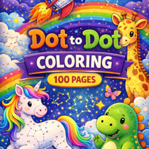 100 fun connect the dots & coloring pages