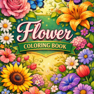 flower coloring book
